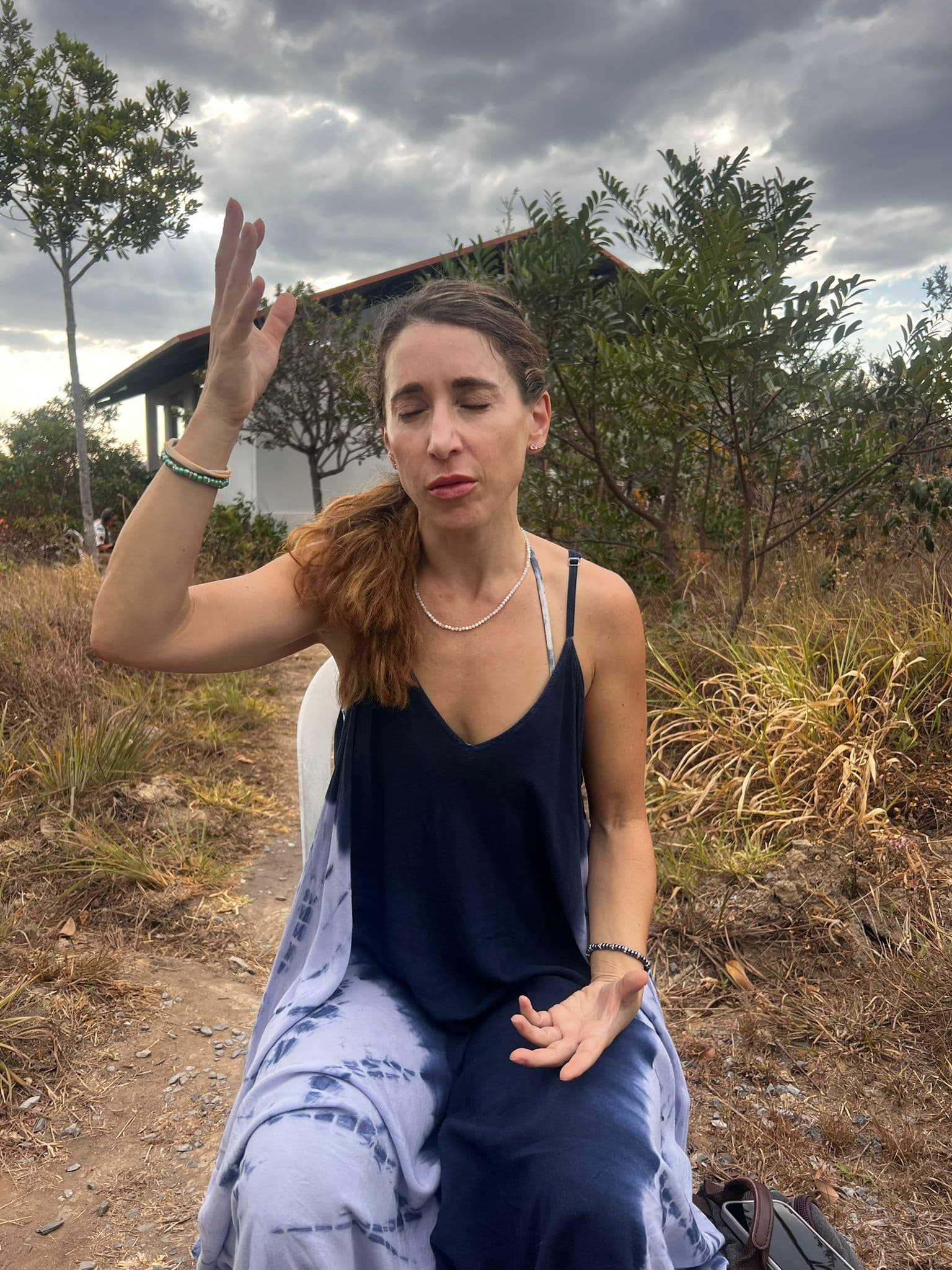 Jennifer in a candid outdoor moment